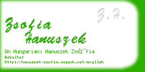 zsofia hanuszek business card